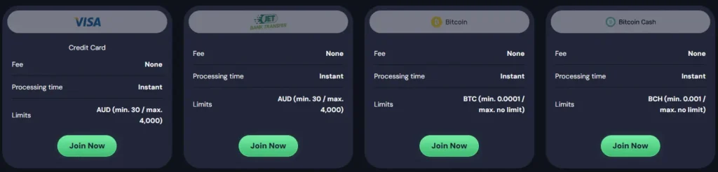 Deposit Methods